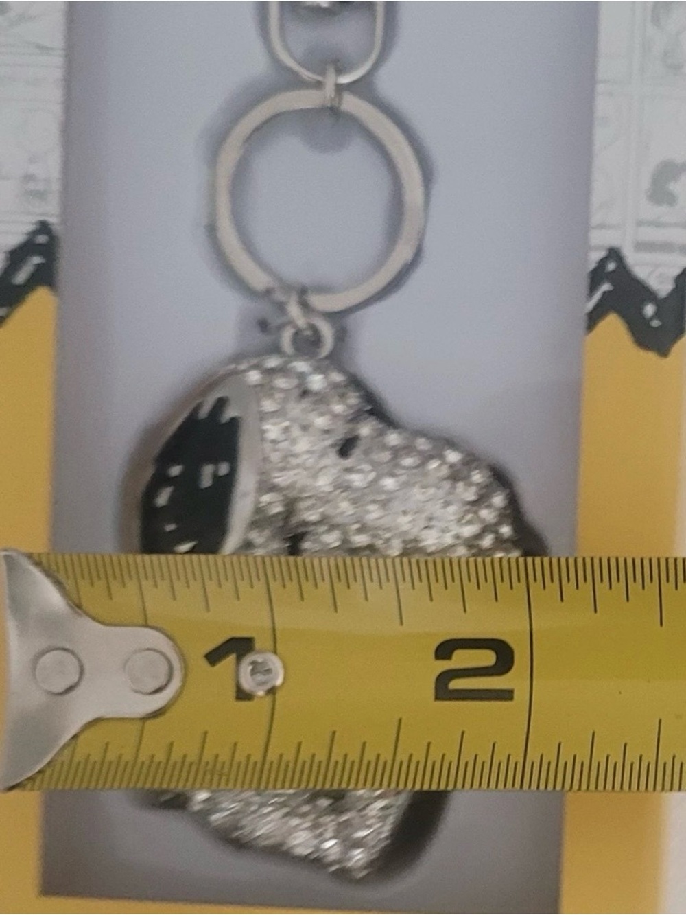 Peanuts Snoopy Rhinestone Clip-On Bag Charm - Silver - Picture 11 of 15